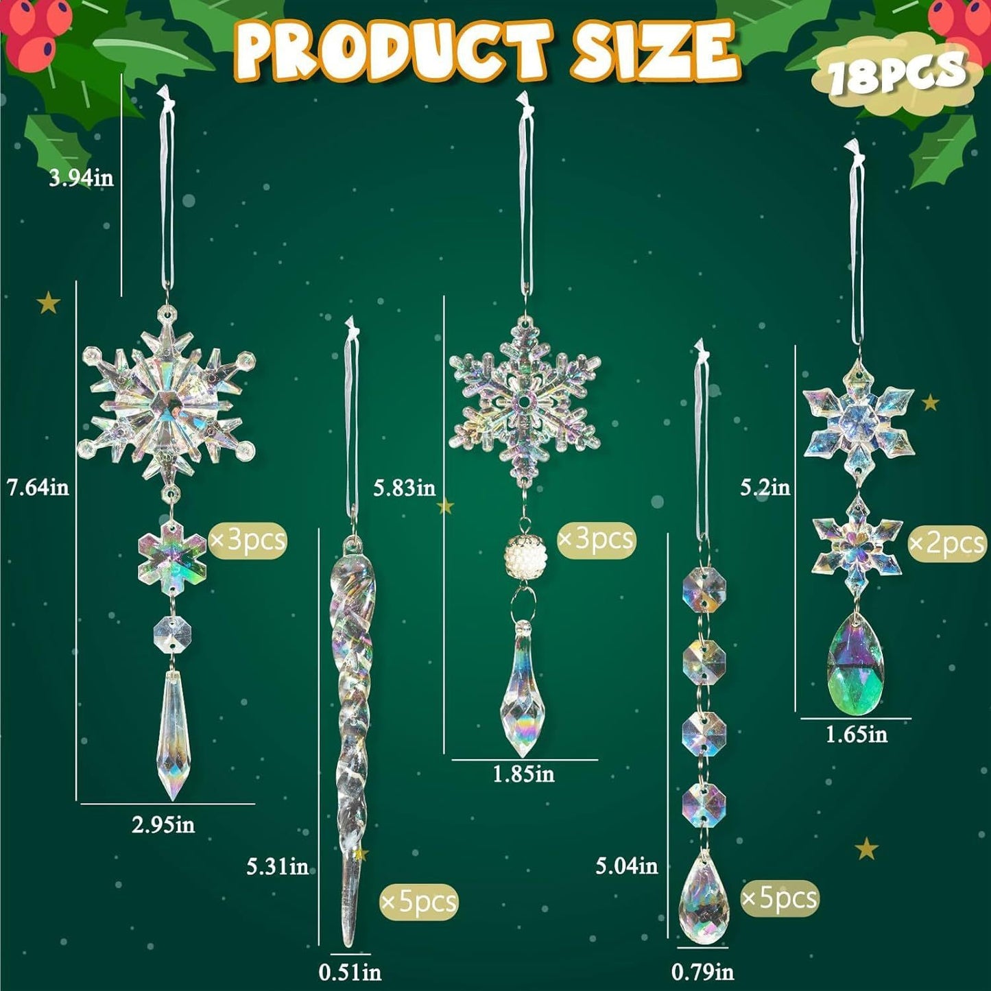 Crystal Snowflake Ornaments