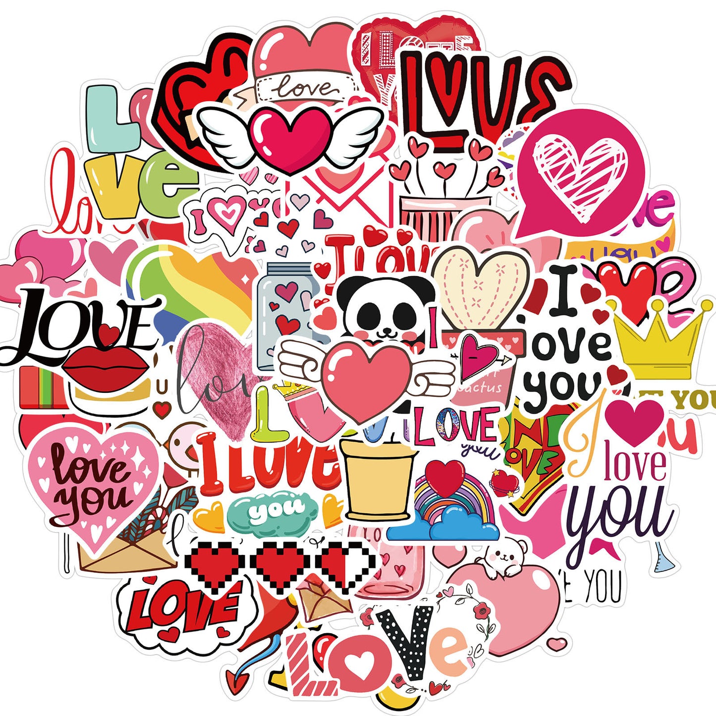 50 Valentine's Day Stickers