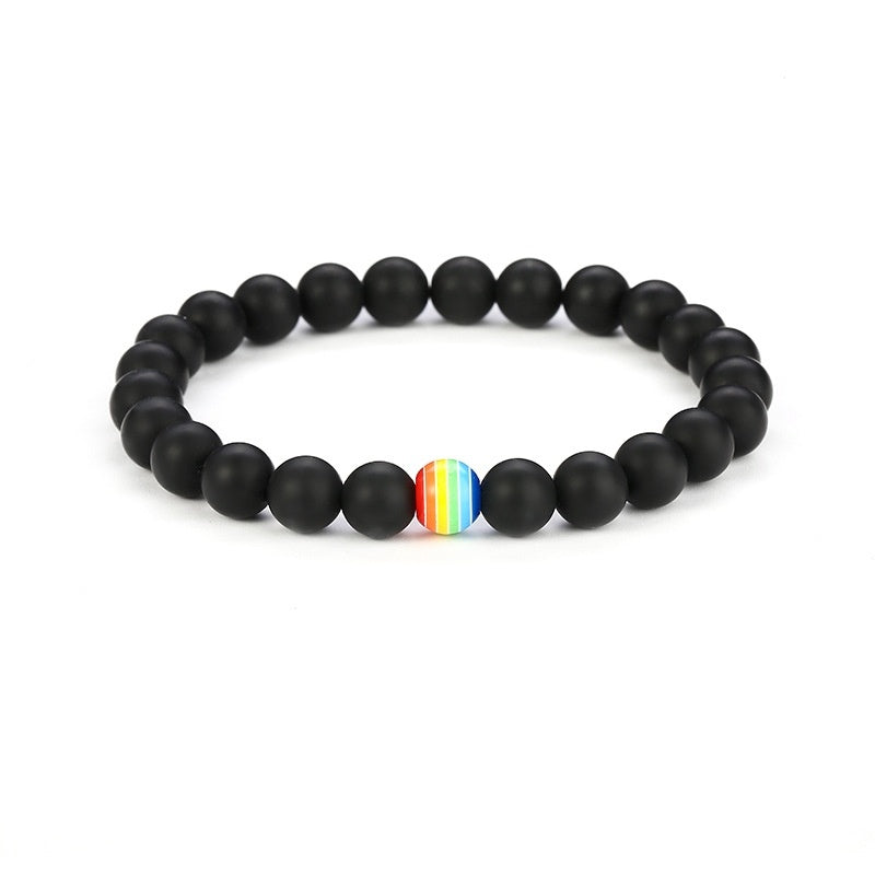 Natural Stone Rainbow Beaded Bracelets