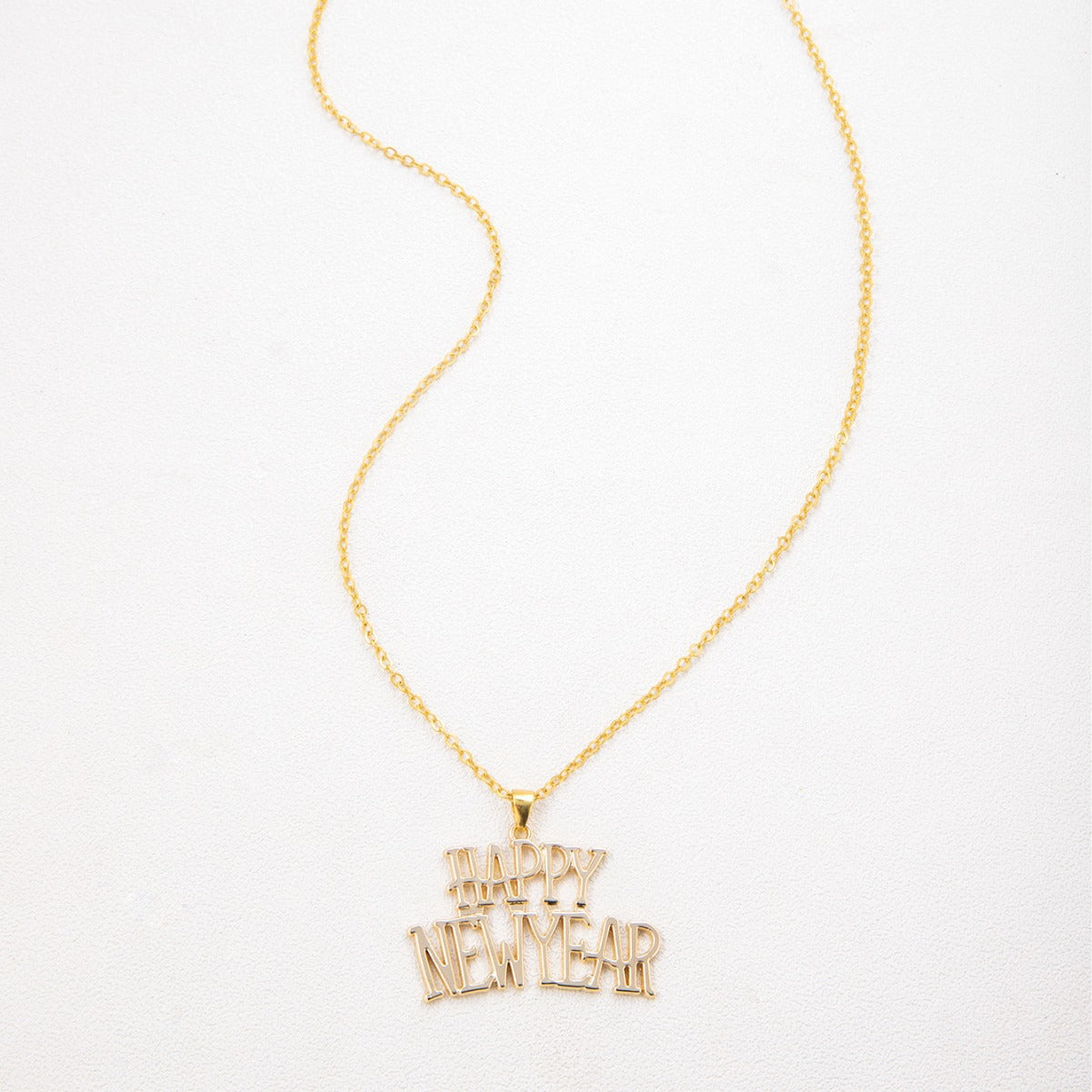 English Letter Happy New Year's Necklace
