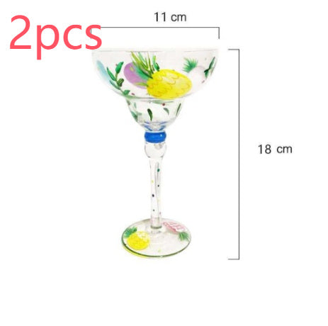 "Sipping Beauty" - Hand-painted Margarita/Wine Glass