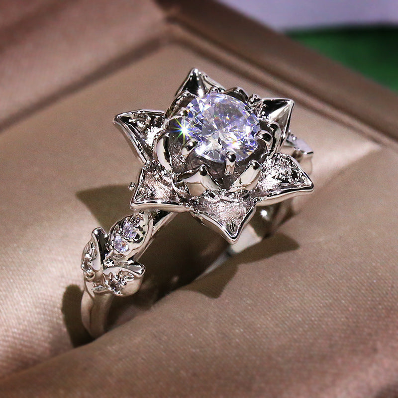 Brass Cutout Flower Ring