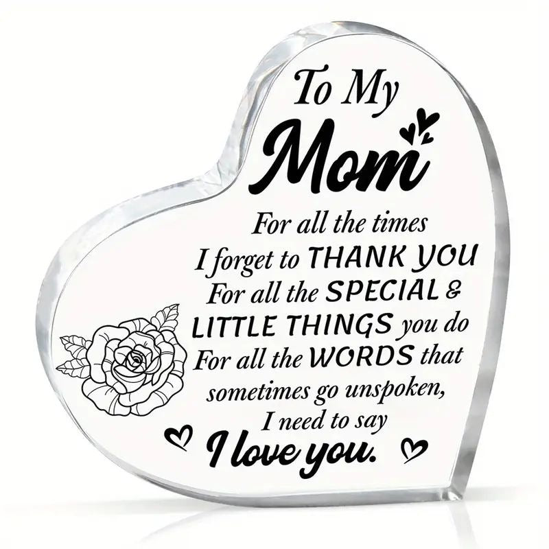 Acrylic Heart-shaped Crystal Plaques