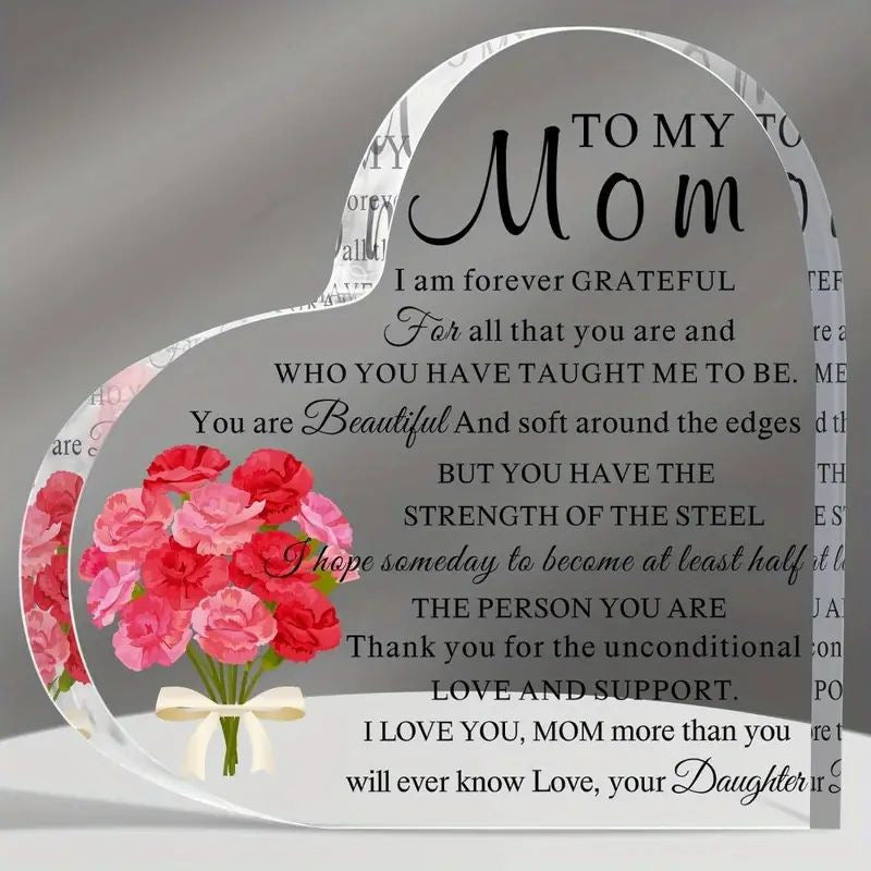Acrylic Heart-shaped Crystal Plaques