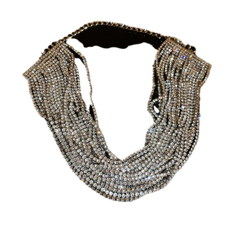 "Own the Night" - Multi-Layered Rhinestone Necklace