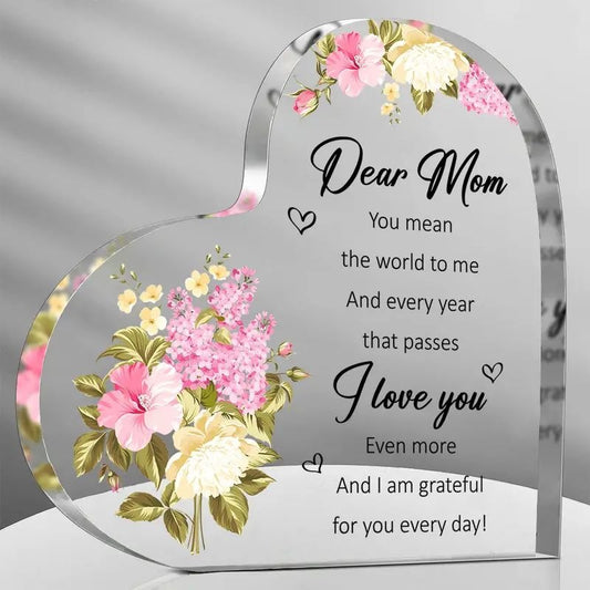 Acrylic Heart-shaped Crystal Plaques