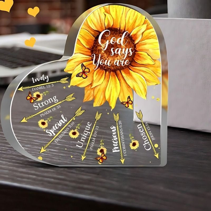 Acrylic Heart-shaped Crystal Plaques