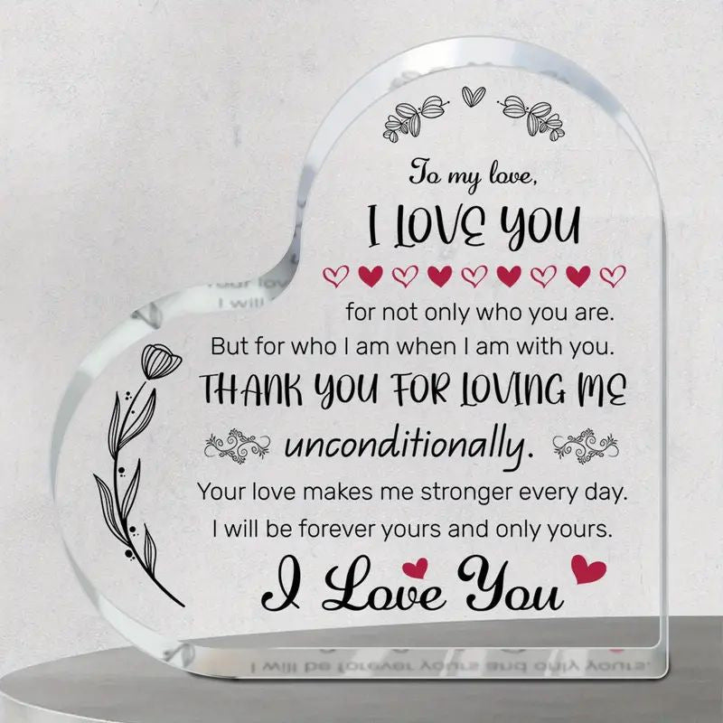 Acrylic Heart-shaped Crystal Plaques