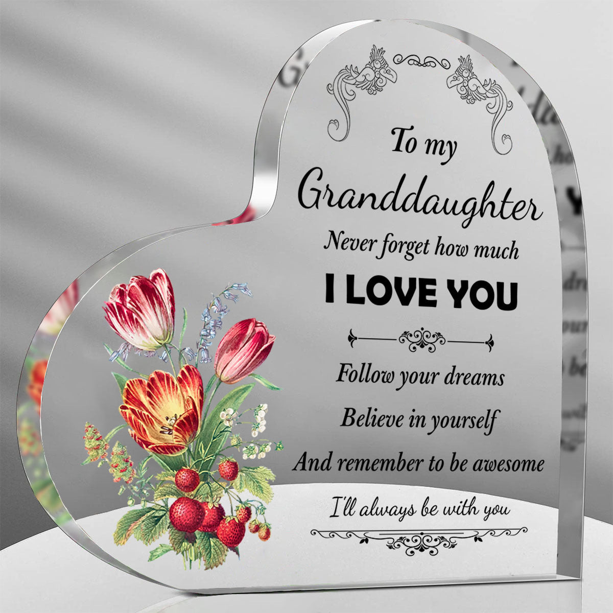 Acrylic Heart-shaped Crystal Plaques