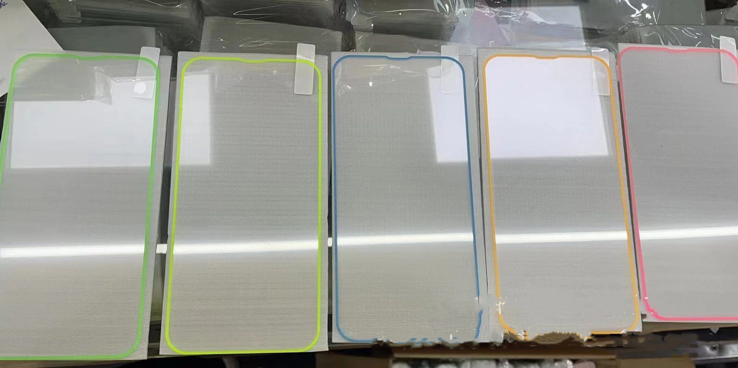 Glow Fluorescent Tempered Glass Full Screen Film - iPhone 6- 14 Pro Max
