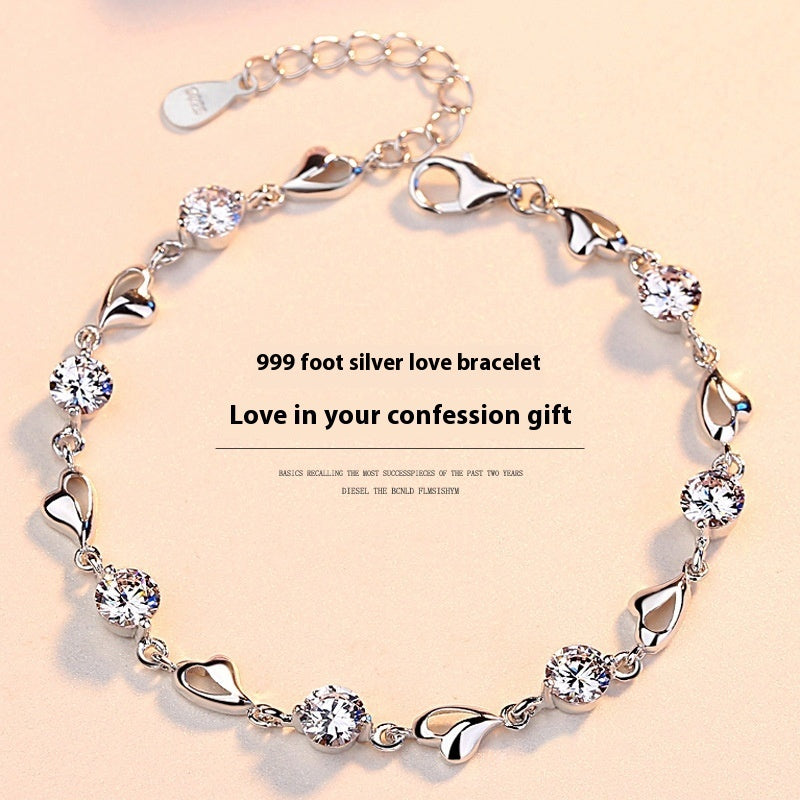 "Lover's Heart" - Diamond Bracelet