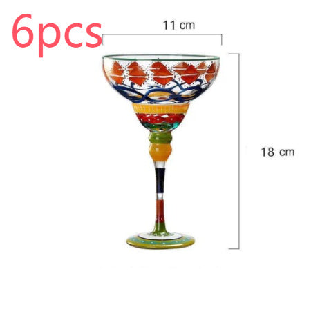 "Sipping Beauty" - Hand-painted Margarita/Wine Glass