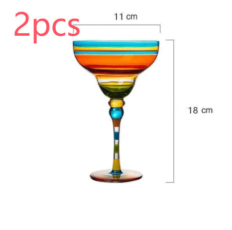 "Sipping Beauty" - Hand-painted Margarita/Wine Glass