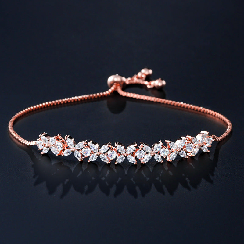 "Wild Flower" - Crystal Push-pull Bracelet