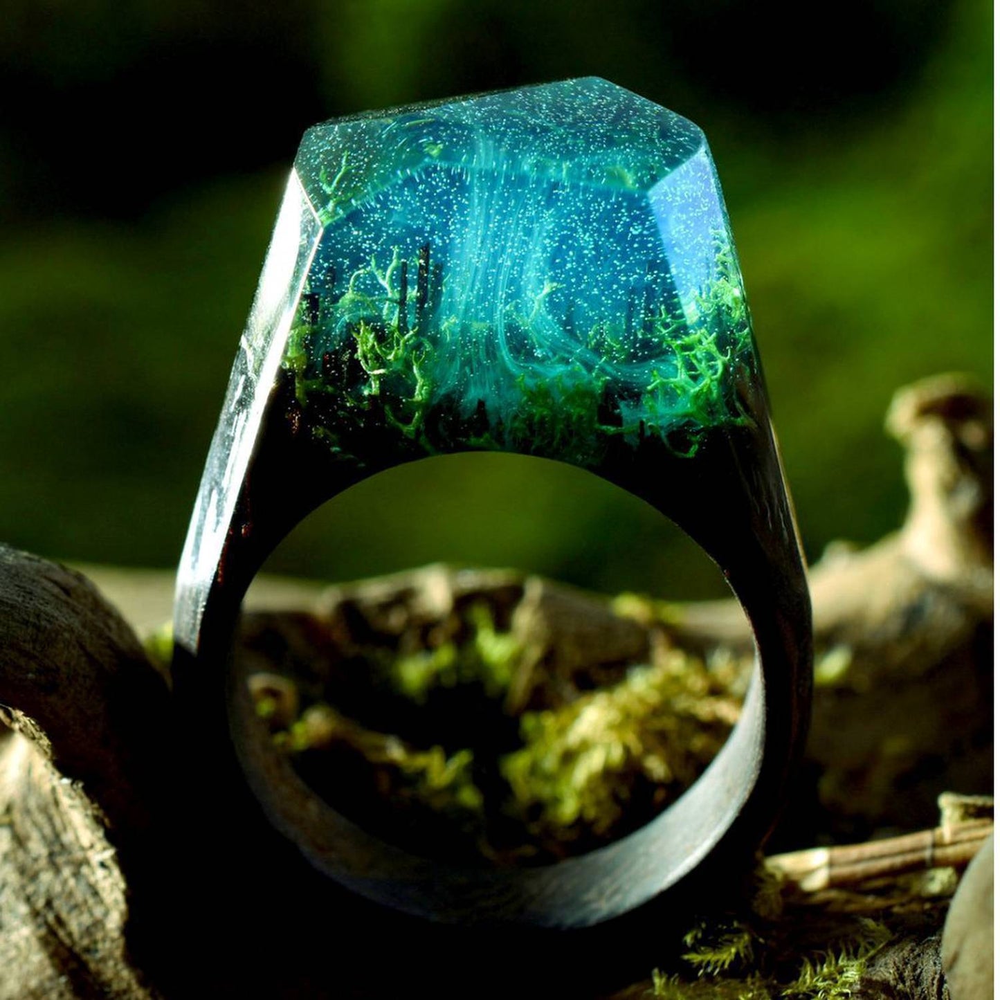 Enchantress Forest Wooden Ring