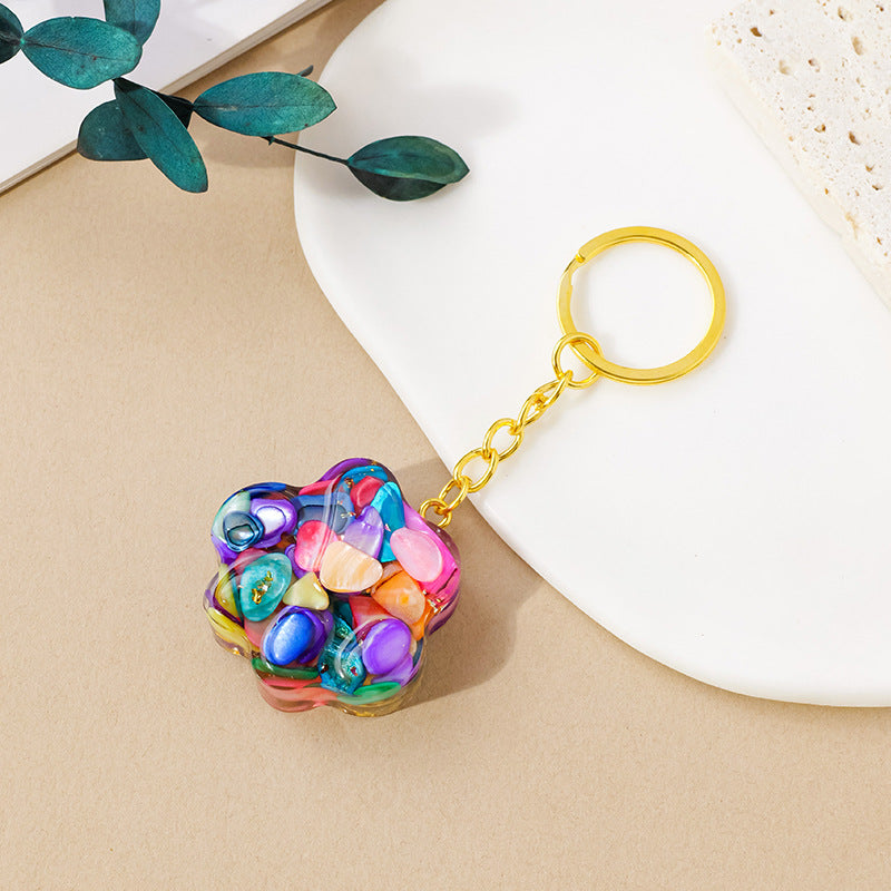 Natural Crystal Cat's Paw Keychain