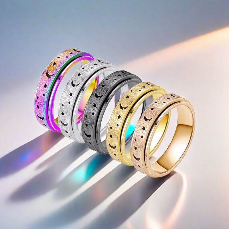 Decompression Anti-anxiety Titanium Steel Ring