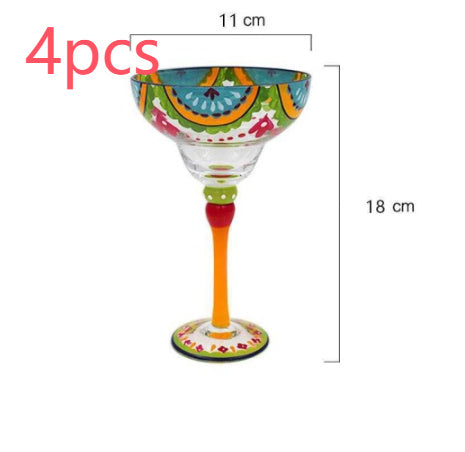 "Sipping Beauty" - Hand-painted Margarita/Wine Glass