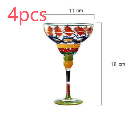 "Sipping Beauty" - Hand-painted Margarita/Wine Glass