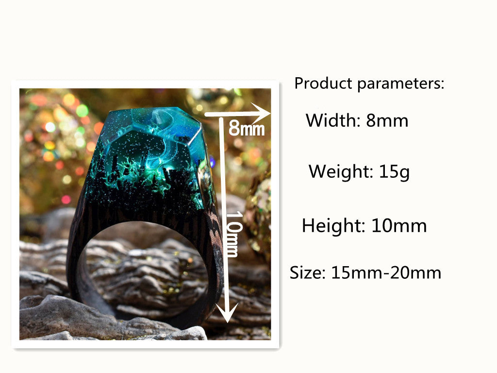 Enchantress Forest Wooden Ring