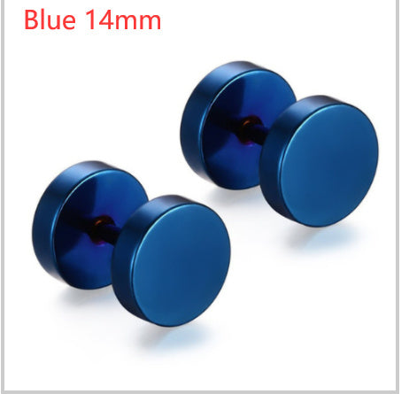 8MM Stainless Steel Barbell Earrings