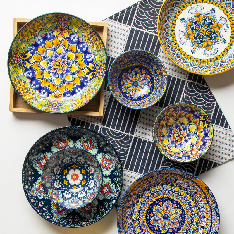 Bohemian Ceramic Rice Bowl