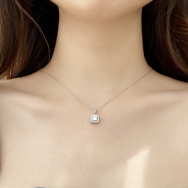 Sterling Silver Moissanite Necklace