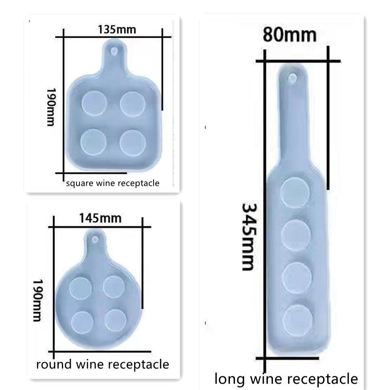 DIY Crystal Resin Wine Glass Tray Mold