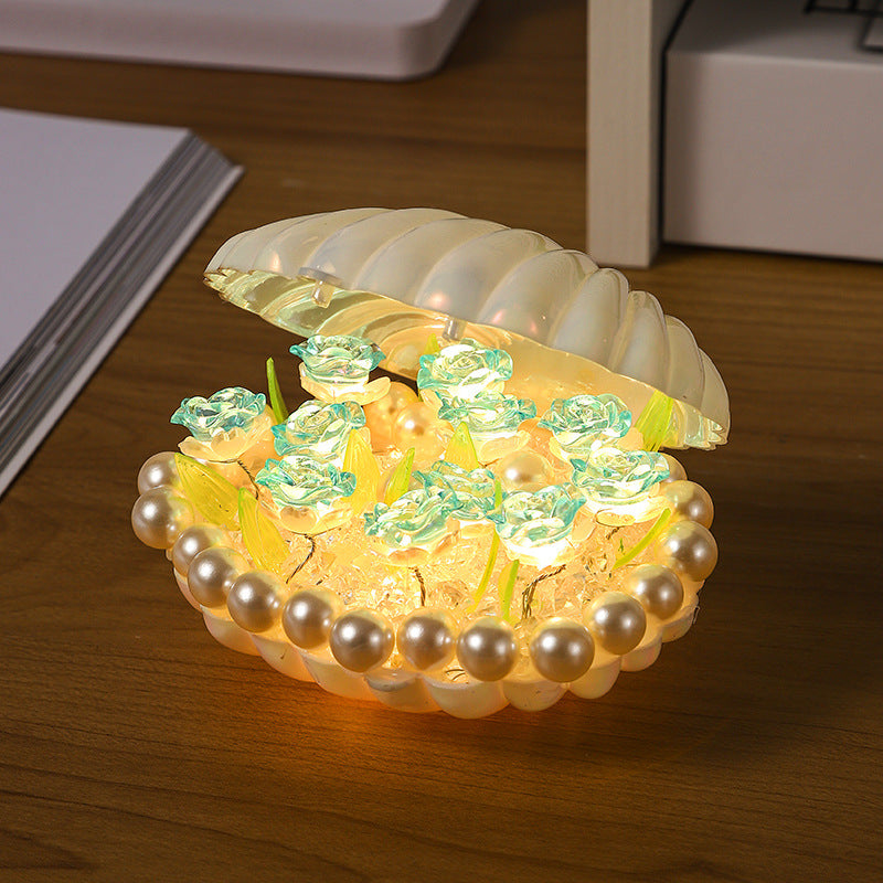 DIY Shell Rose Night Light