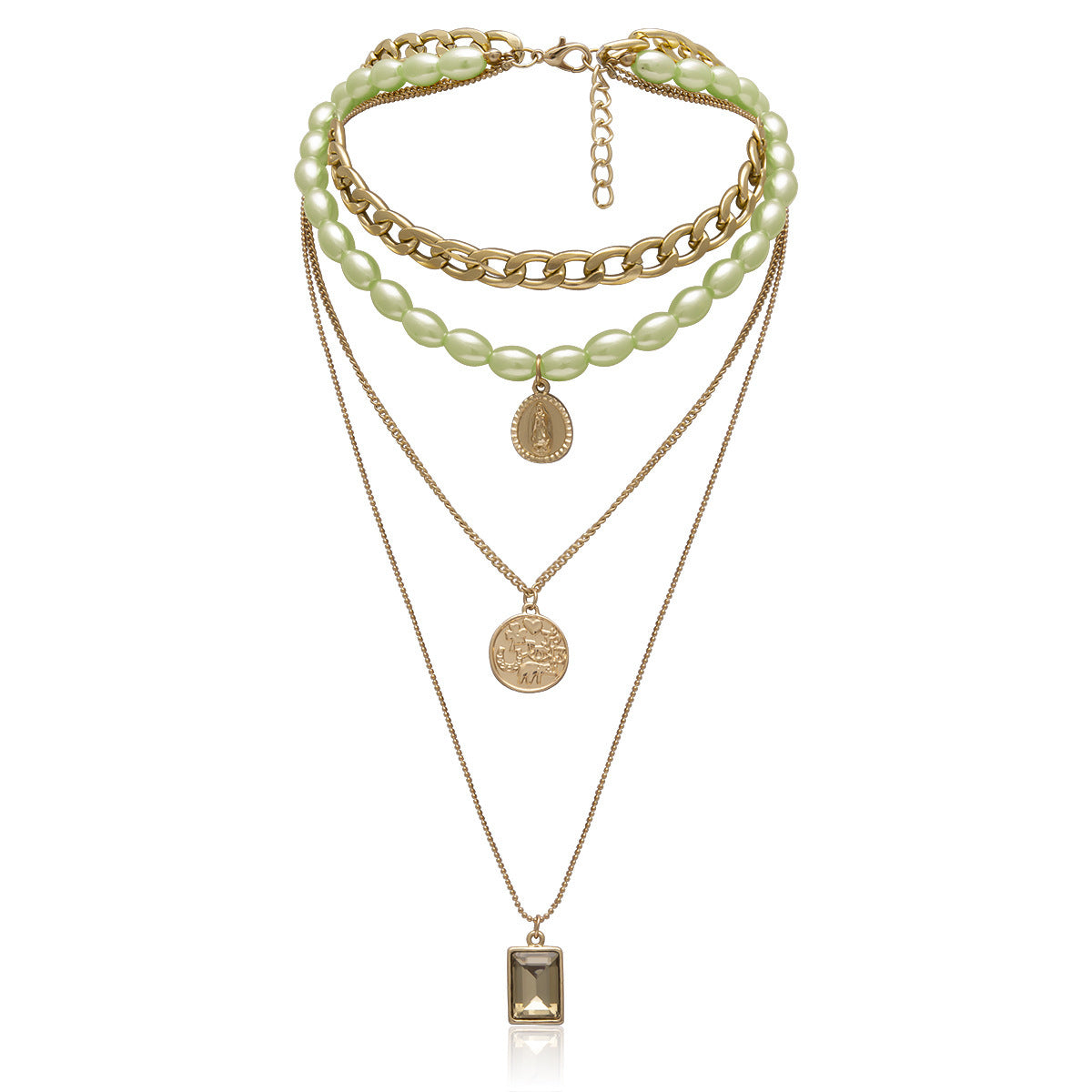 "Because I Can" - Retro Portrait Necklace/Sweater Chain