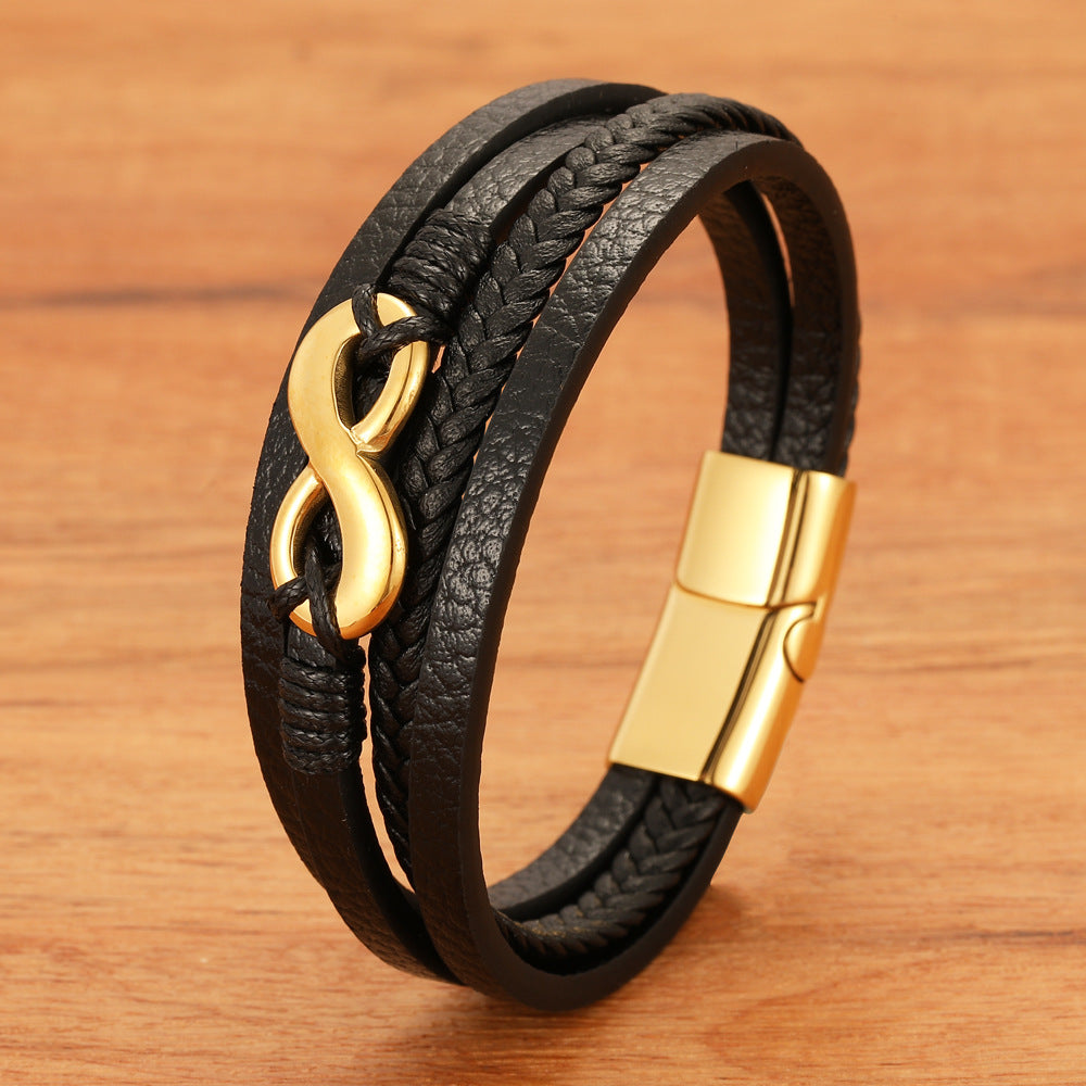 Multi-Layer Leather Rope Bracelet