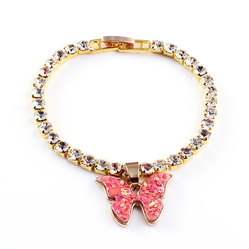 Colorful Sequin Butterfly Bracelet