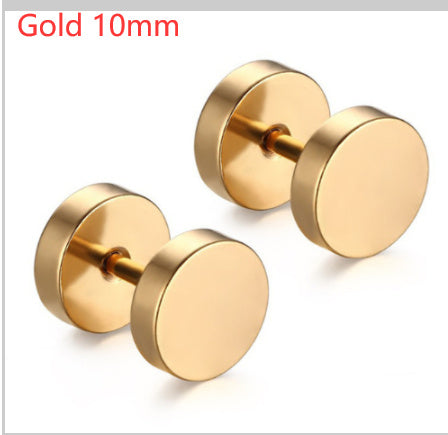 8MM Stainless Steel Barbell Earrings