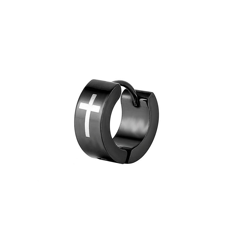 Stainless Steel Cross Stud Earrings