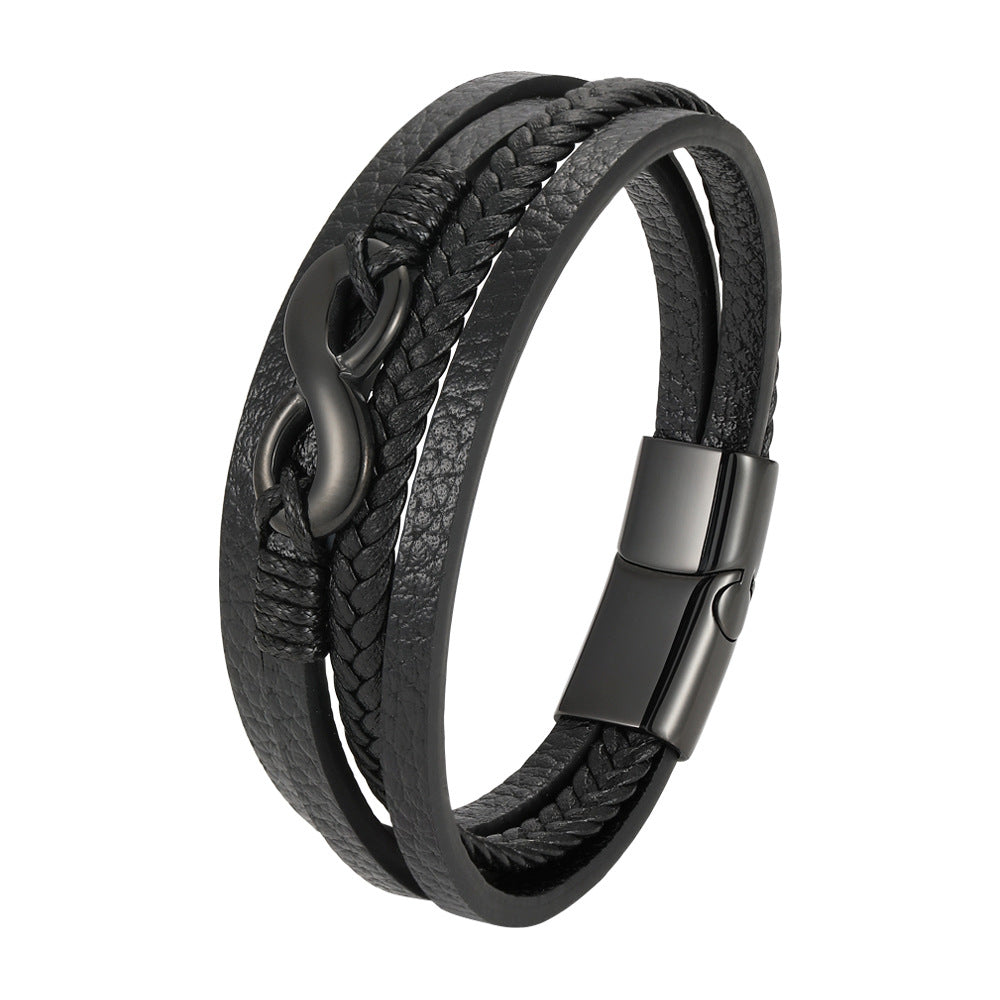 Multi-Layer Leather Rope Bracelet