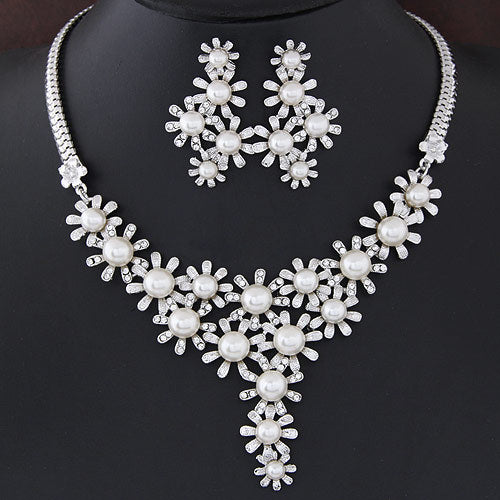 "Miss. Pearl" - Short Shining Pearl Gemstone Jewelry Sets