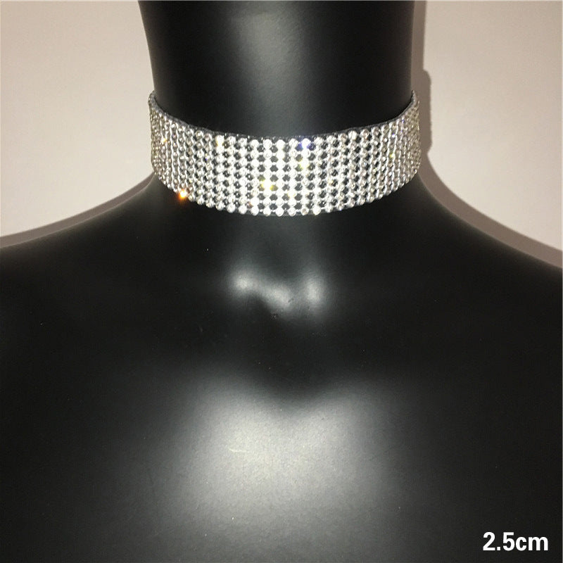 Glam Rhinestone Choker Necklace