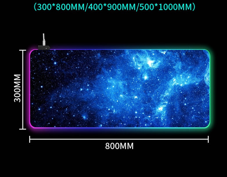Anti-slip Starry Sky RGB Oversized Luminous Mouse Pad