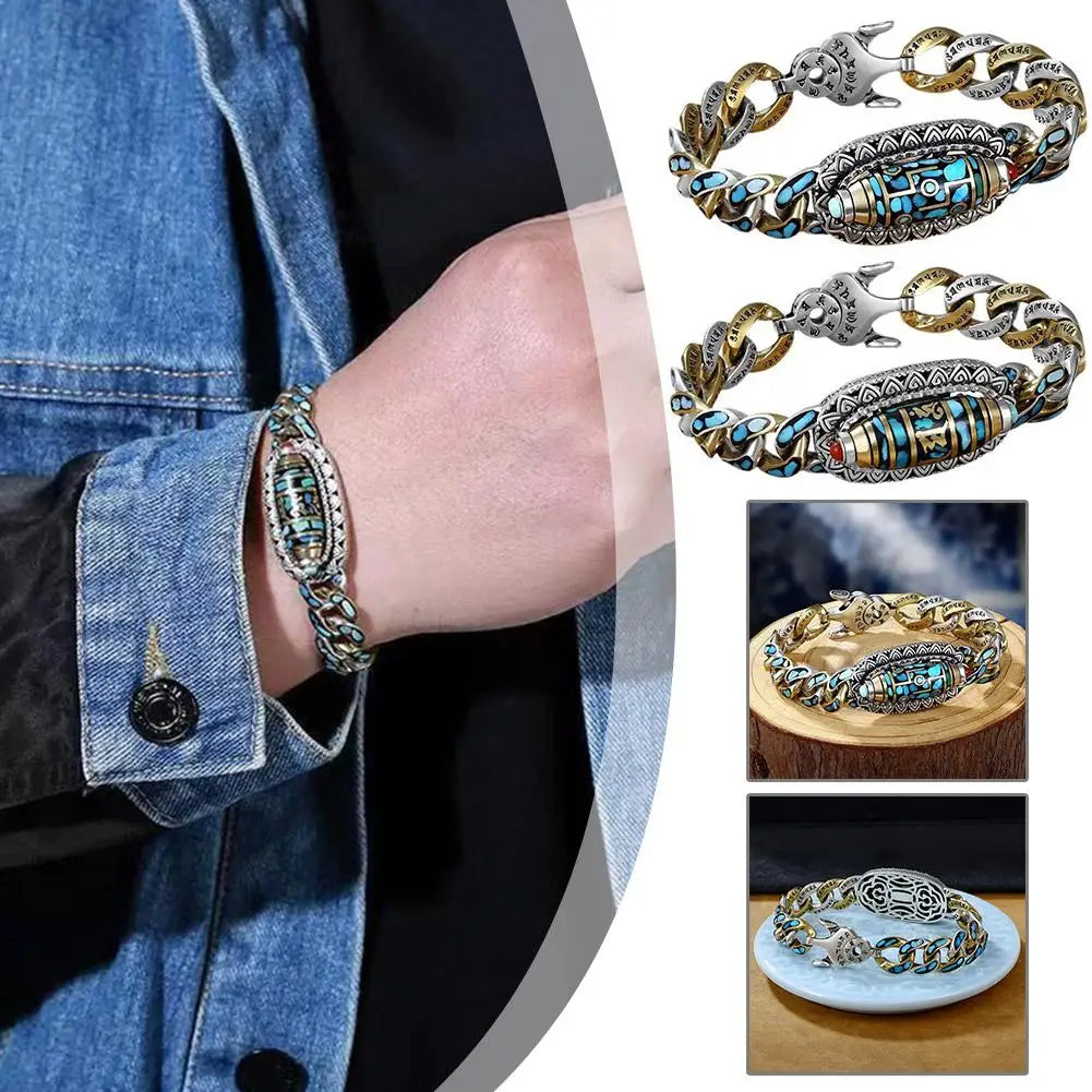 Retro Multicolored Rotating Positive Energy Bracelets