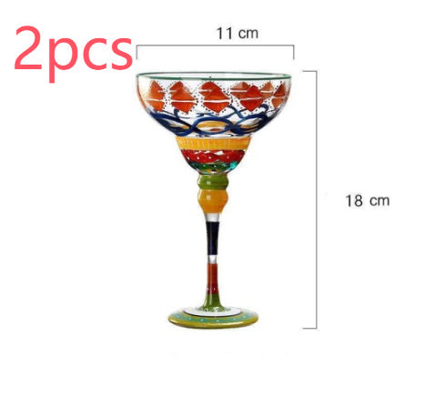 "Sipping Beauty" - Hand-painted Margarita/Wine Glass