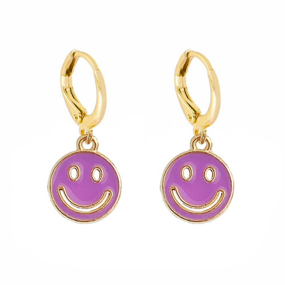 Hollow Smiley Face Earrings