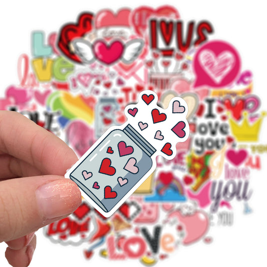 50 Valentine's Day Stickers