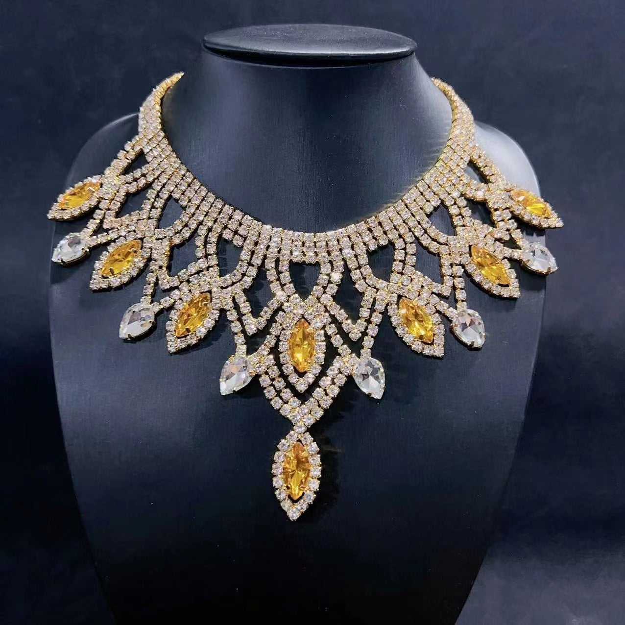 Luxury Rhinestone Statement Necklace