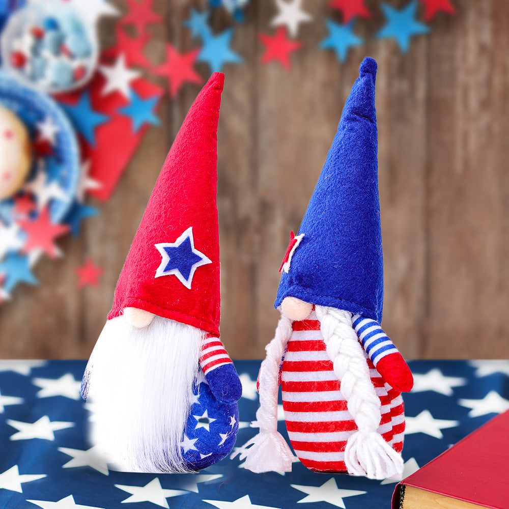 USA Striped Gnome Ornaments