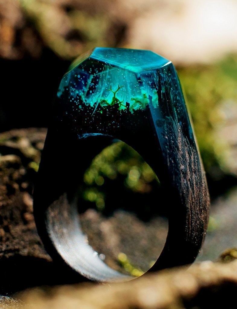 Enchantress Forest Wooden Ring