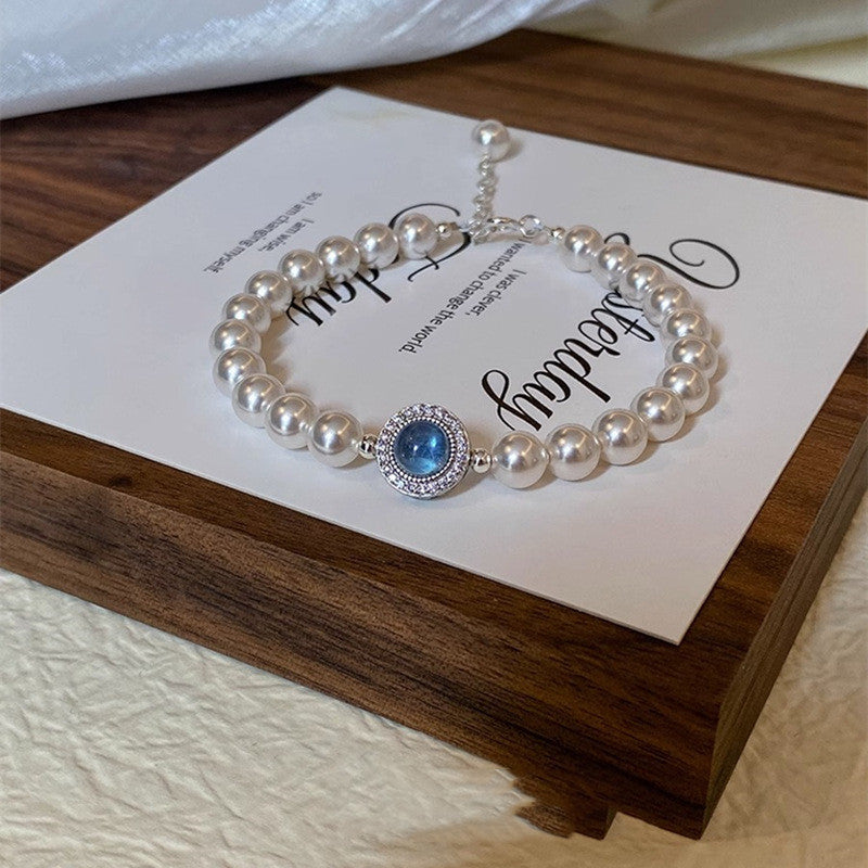 "Under the Sea" - Aquamarine Pearl Bracelet