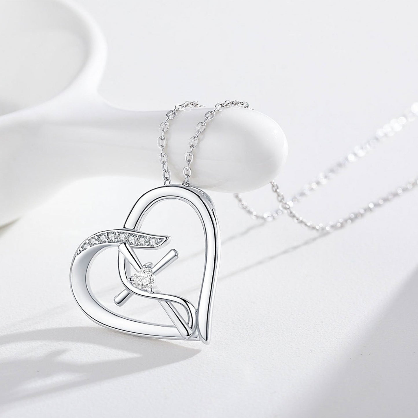 "Infinity Hope" - Sterling Silver Pendant Necklace