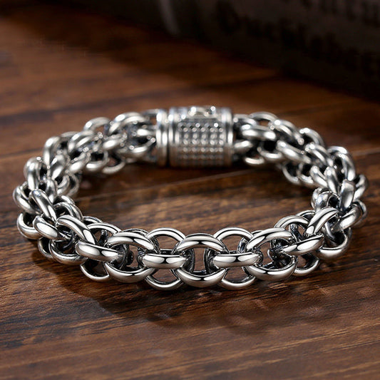Copper Cross Chain Bracelet