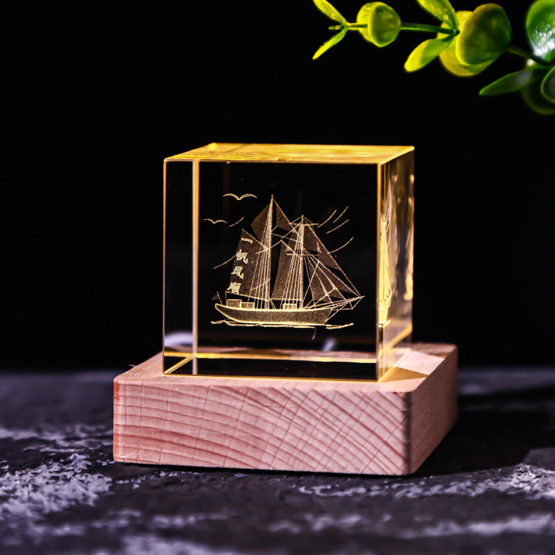 Crystal Cube Decoration Gift