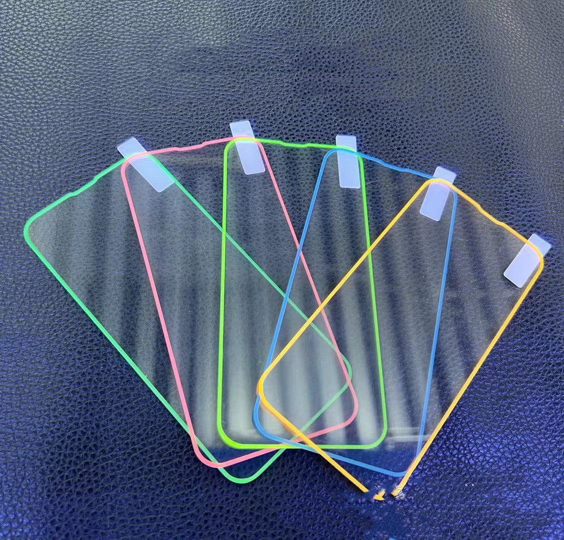 Glow Fluorescent Tempered Glass Full Screen Film - iPhone 6- 14 Pro Max